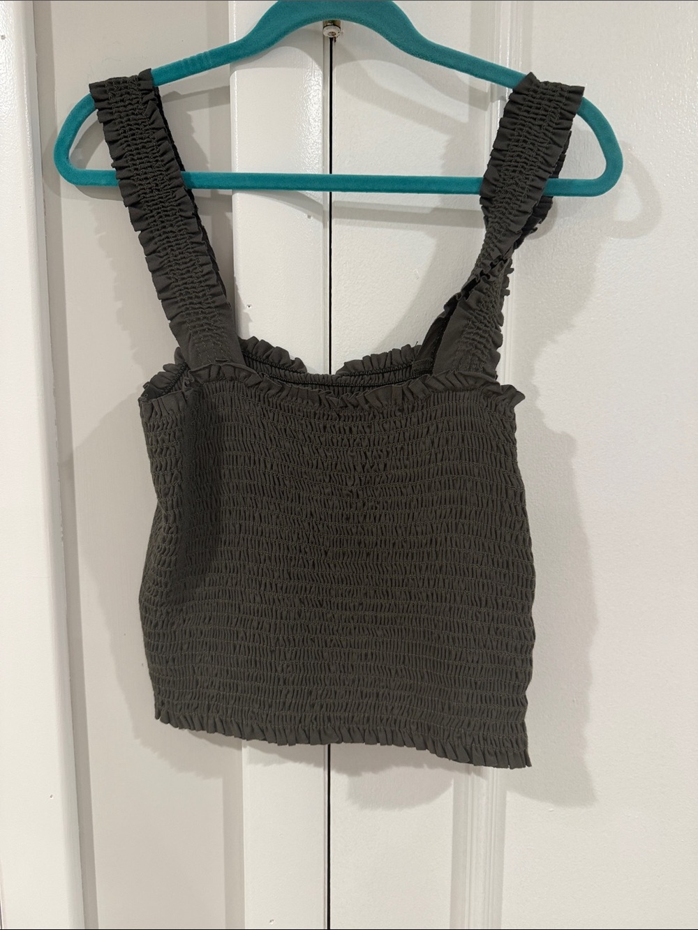 Black Smocked Tank Top